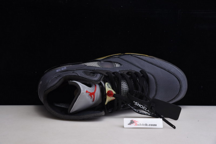 OF X Air Jordan 5 Retro Black CT8480-001