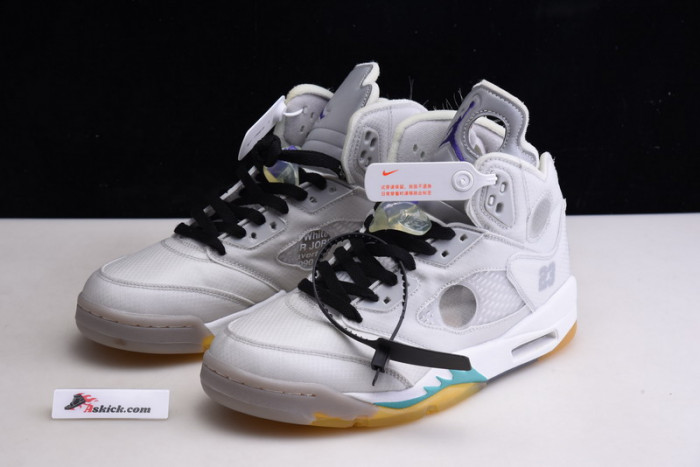 OF X Air Jordan 5 SP Grey Green CT8480-105