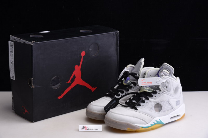 OF X Air Jordan 5 SP Grey Green CT8480-105