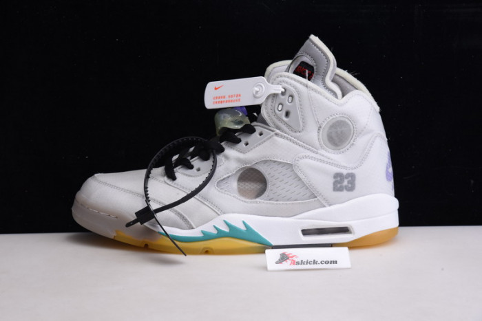 OF X Air Jordan 5 SP Grey Green CT8480-105