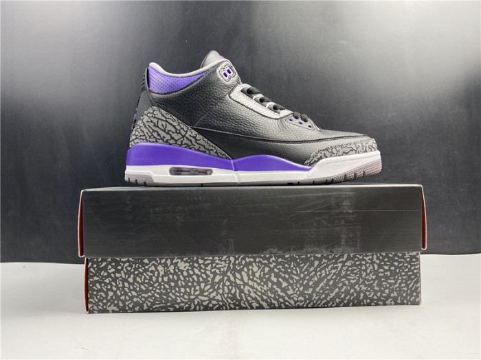 Air Jordan 3 Retro Black Court Purple CT8532-050