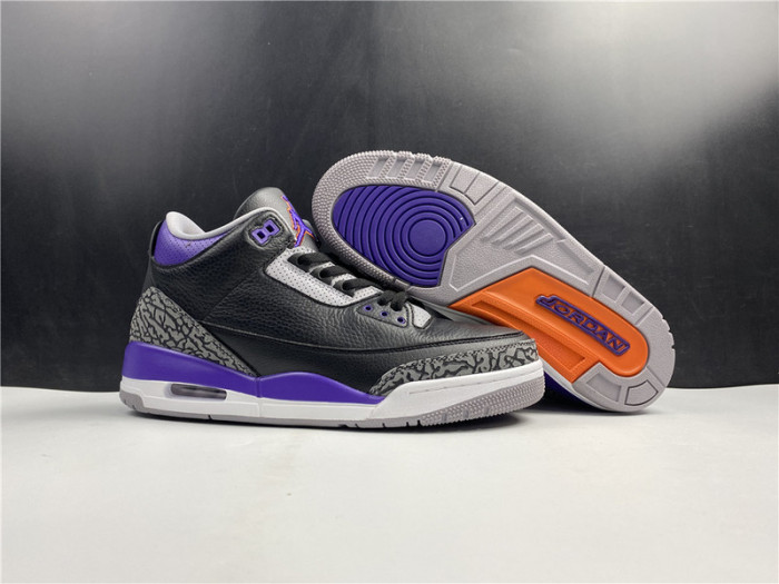 Air Jordan 3 Retro Black Court Purple CT8532-050