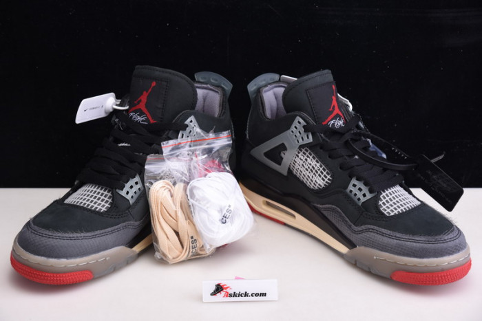 OF x Air Jordan 4 “Bred” CV9388-001