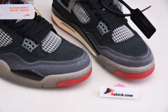OF x Air Jordan 4 “Bred” CV9388-001