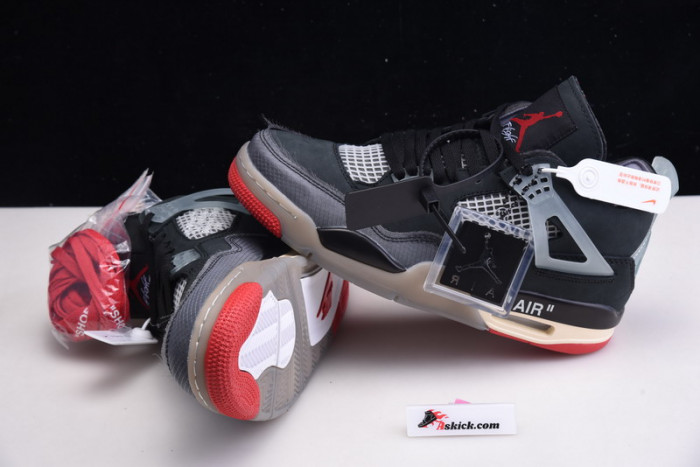 OF x Air Jordan 4 “Bred” CV9388-001