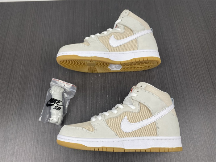 Nike SB Dunk High Pro ISO Orange Label Unbleached Natural DA9626-100