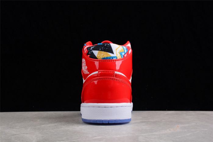 Air Jordan 1 Mid Barcelona Sweater Red Patent DC7294-600
