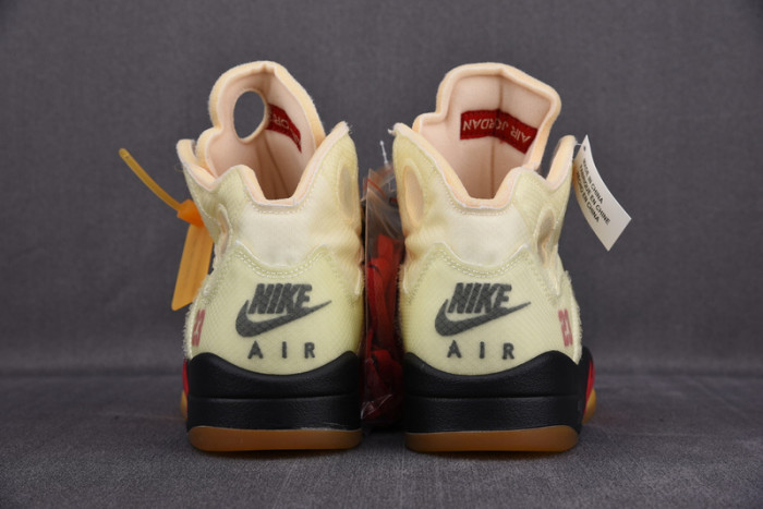 OF X Air Jordan 5 Retro Sail DH8565-100