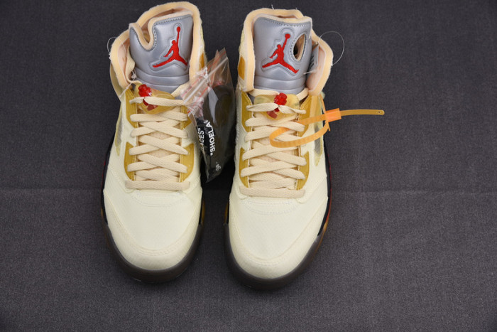 OF X Air Jordan 5 Retro Sail DH8565-100