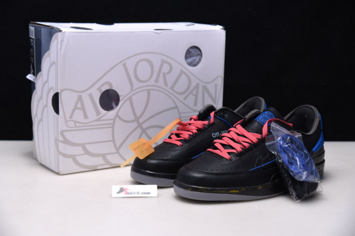 OF X Air Jordan 2 Retro Low SP Black Blue DJ4375-004