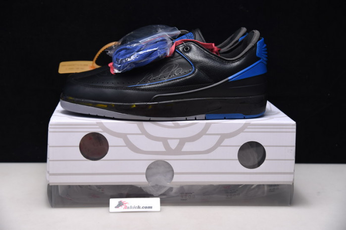 OF X Air Jordan 2 Retro Low SP Black Blue DJ4375-004