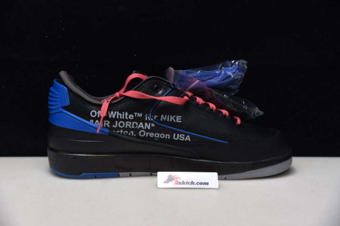 OF X Air Jordan 2 Retro Low SP Black Blue DJ4375-004