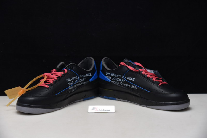 OF X Air Jordan 2 Retro Low SP Black Blue DJ4375-004