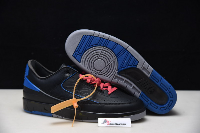 OF X Air Jordan 2 Retro Low SP Black Blue DJ4375-004