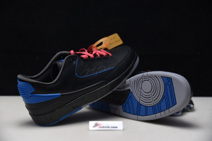 OF X Air Jordan 2 Retro Low SP Black Blue DJ4375-004