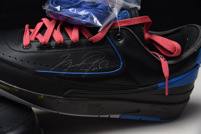 OF X Air Jordan 2 Retro Low SP Black Blue DJ4375-004