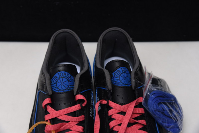 OF X Air Jordan 2 Retro Low SP Black Blue DJ4375-004