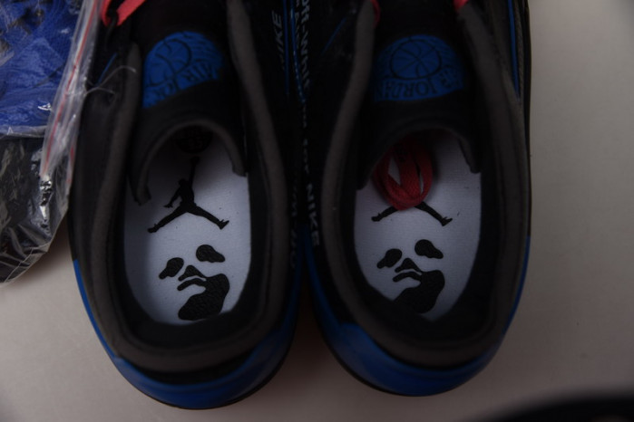 OF X Air Jordan 2 Retro Low SP Black Blue DJ4375-004