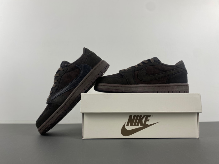 Travis Scott x Air Jordan 1 Low OG “Velvet Brown” DM7866-202.
