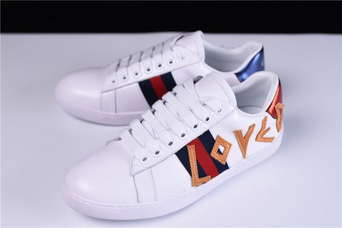 GU ACE EMBROIDERED LOW-TOP SNEAKER WITH LOVED womens 497090 DOPE0 9095