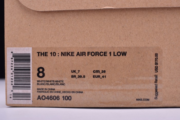 OF X NIKE AIR FORCE 1 LOW All White AO4606-100