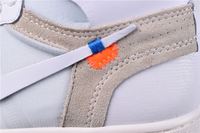 OF X Air Jordan 1 Retro High White AQ0818-100