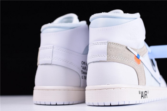 OF X Air Jordan 1 Retro High White AQ0818-100