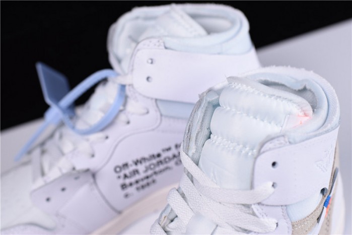 OF X Air Jordan 1 Retro High White AQ0818-100