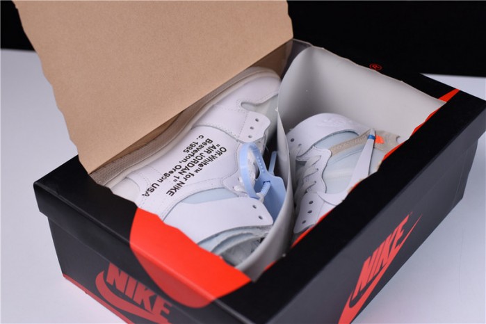 OF X Air Jordan 1 Retro High White AQ0818-100