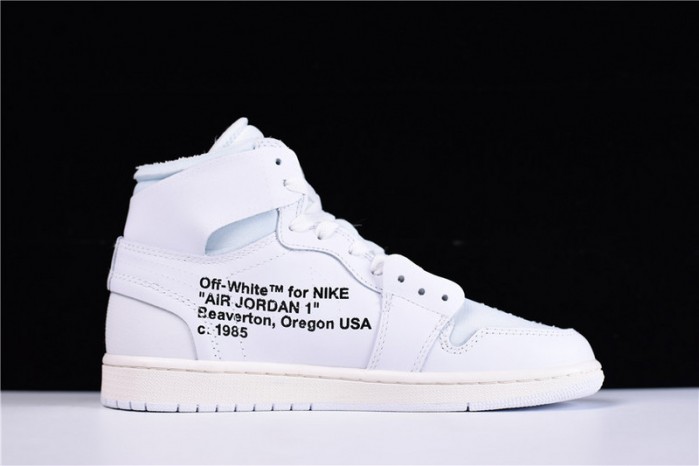 OF X Air Jordan 1 Retro High White AQ0818-100