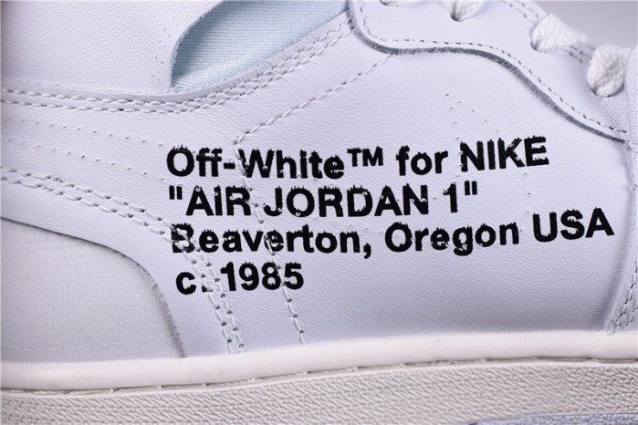 OF X Air Jordan 1 Retro High White AQ0818-100