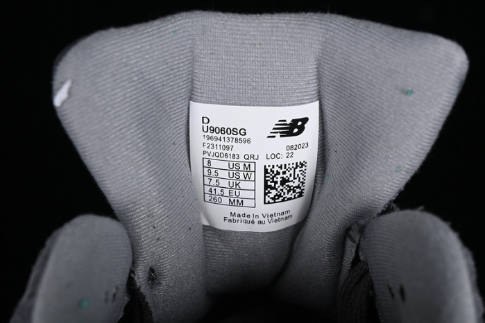 New Balance 9060 Black Castlerock Grey U9060BLK
